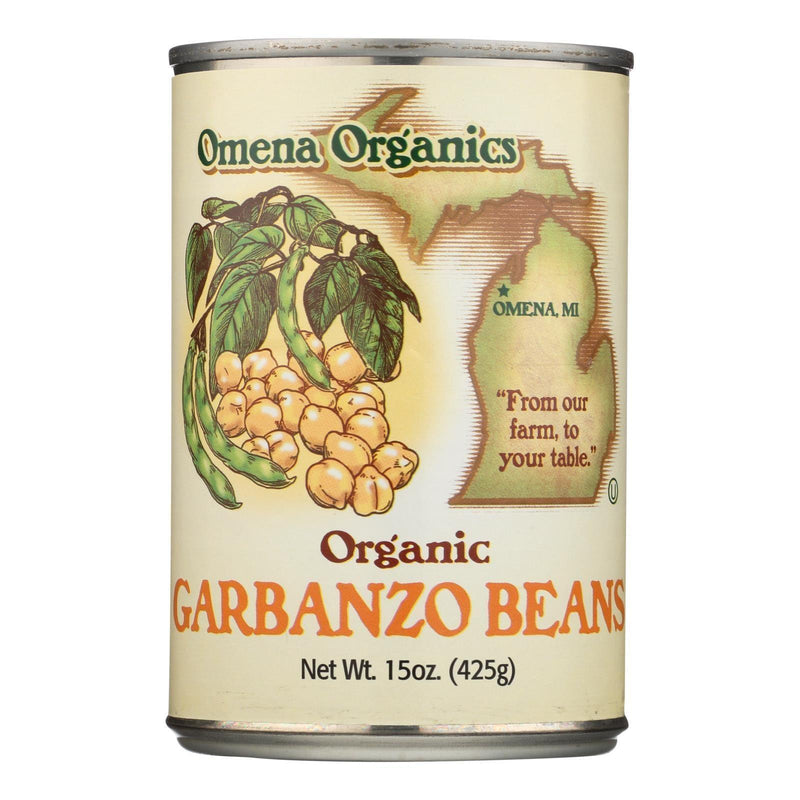 Omena Organics Organic Garbanzo Beans - Case Of 12 - 15 Oz - Orca Market