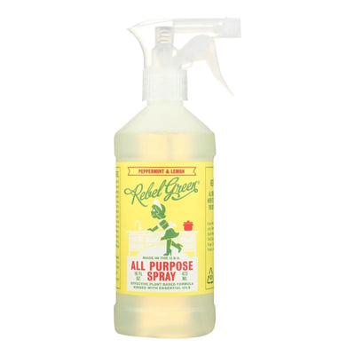 An image displaying Rebel Green All Purpose Spray - Peppermint Lemon - Case Of 4 - 16 Ounce by Rebel Green