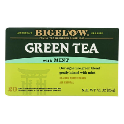 Bigelow Tea Green Tea - With Mint - Case Of 6 - 20 Bag - Orca Market