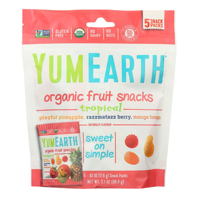 Yumearth Organics Organic - Raspberry - Pineapple - Mango - Case Of 12 - 3.1 Oz. - Orca Market
