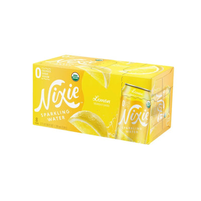 An image displaying Nixie Sparkling Water - Sparkling Water Lemon - Case Of 3 - 8/12 Ounce by Nixie Sparkling Water
