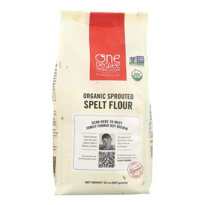 An image displaying One Degree Organic Foods Sprouted Spelt Flour - Organic - Case Of 6 - 32 Ounce by One Degree Organic Foods