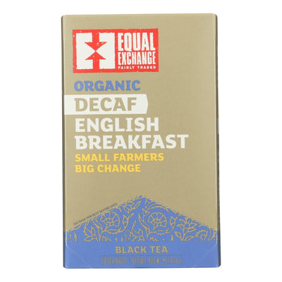 Equal Exchange Organic Decaf Black Tea - English Breakfast - Case Of 6 - 20 Bags - Orca Market