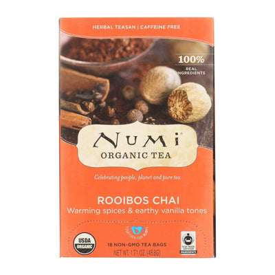 Numi Tea Organic Herbal Tea - Rooibos Chai - Case Of 6 - 18 Bags - Orca Market