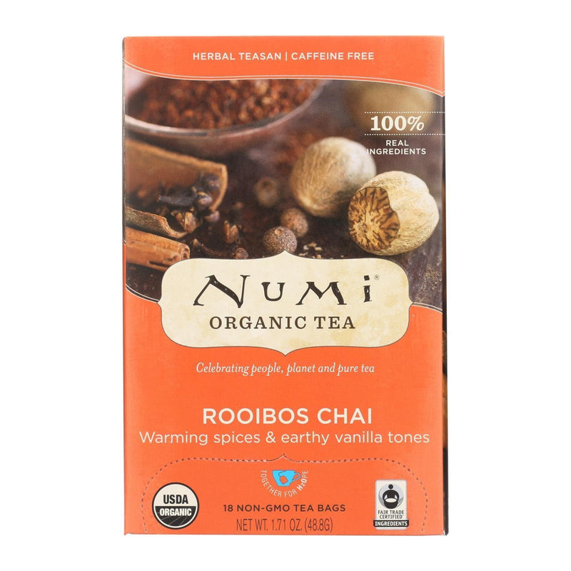 Numi Tea Organic Herbal Tea - Rooibos Chai - Case Of 6 - 18 Bags - Orca Market