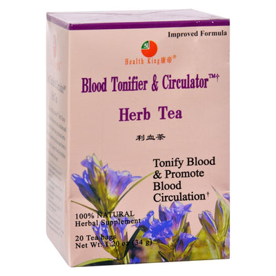 Health King Medicinal Teas Blood Tonifier And Circulator Herb Tea - 20 Tea Bags - Orca Market