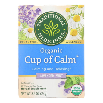 Traditional Medicinals Organic Easy Now Herbal Tea - 16 Tea Bags - Case Of 6 - Orca Market