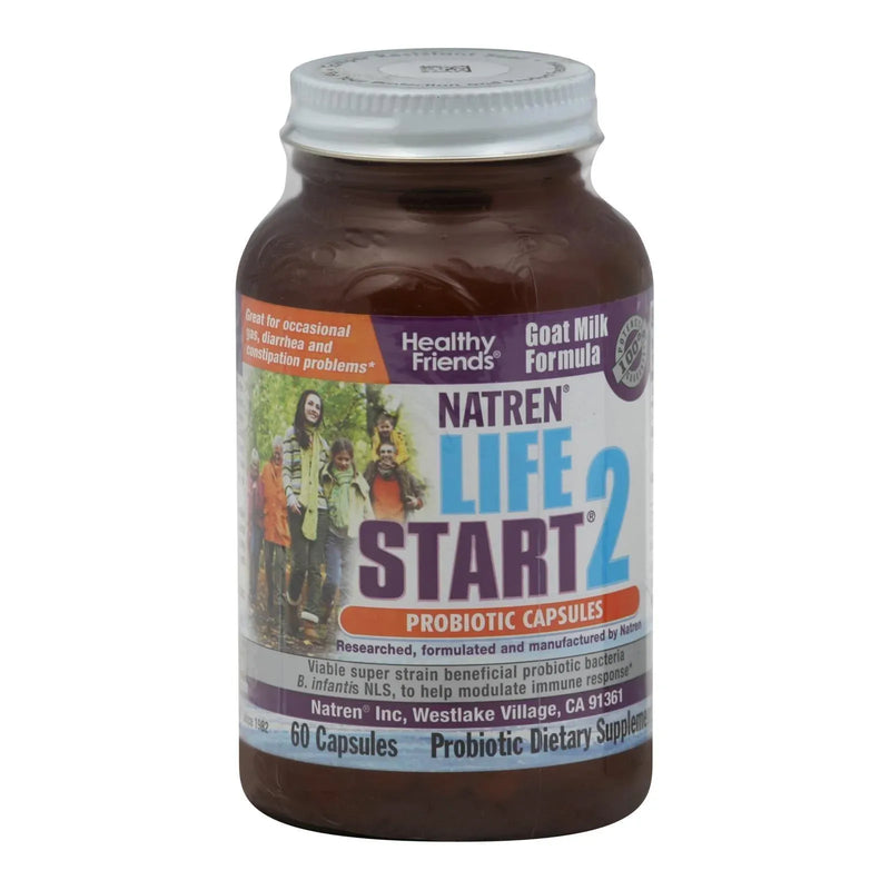 An image displaying Natren Life Start 2 Probiotics For Adults - 60 Vegetarian Capsules by Natren