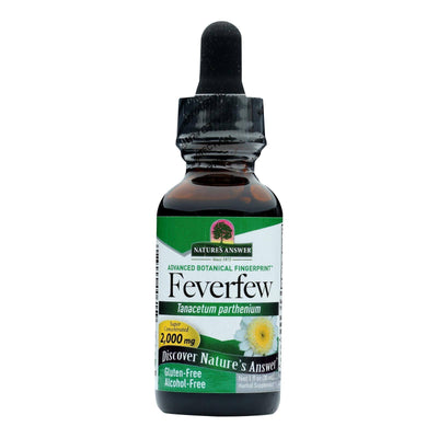 An image displaying Nature's Answer - Feverfew Leaf Alcohol Free - 1 Ounce by Nature's Answer