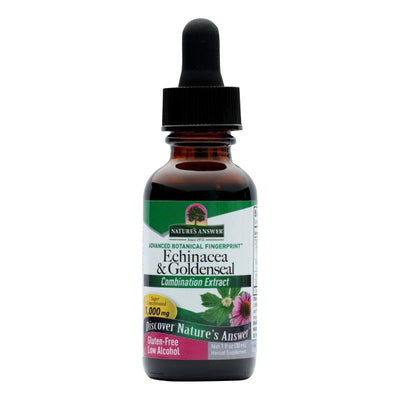 An image displaying Nature's Answer - Echinacea And Goldenseal - 1 Ounce by Nature's Answer