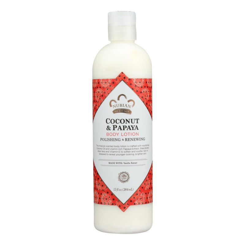 Nubian Heritage Lotion - Coconut And Papaya - 13 Oz - Orca Market