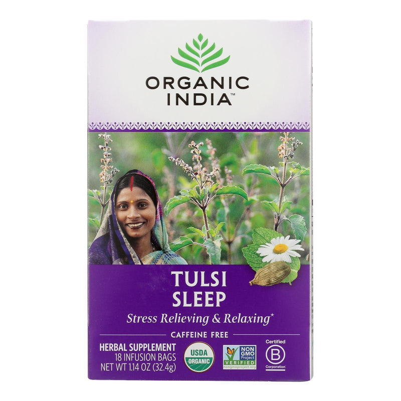 Organic India Tulsi True Wellness Sleep Tea - 18 Tea Bags - Case Of 6 - Orca Market
