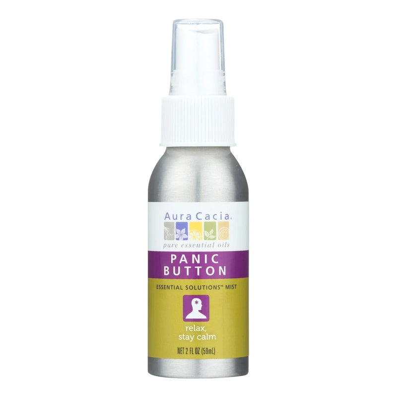 An image displaying Aura Cacia - Essential Solutions Mist Panic Button - 2 Ounce by Aura Cacia