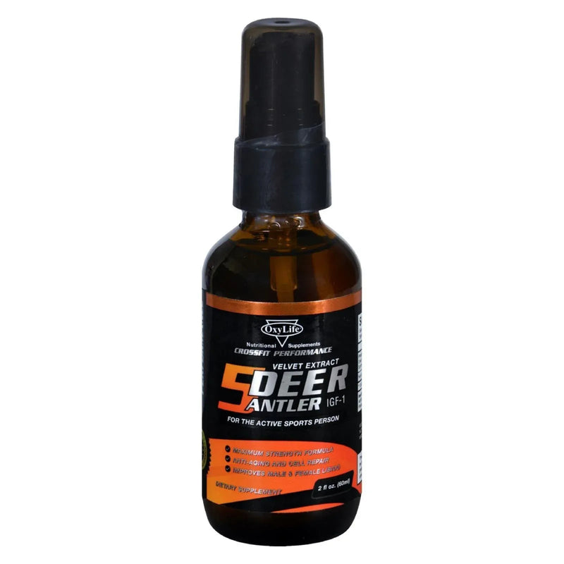 An image displaying Oxylife Products Deer Antler - Velvet Extract - 2 Ounce by Oxylife Products