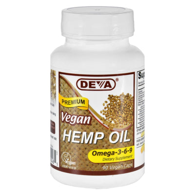 Deva Vegan Vitamins - Hemp Oil - Omega 3 6 9 - Vegan - 90 Vegan Capsules - Orca Market