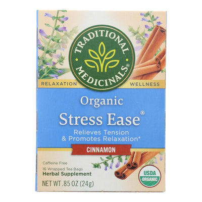 Traditional Medicinals Relaxation Tea - Stress Ease Cinnamon - Case Of 6 - 16 Bags - Orca Market