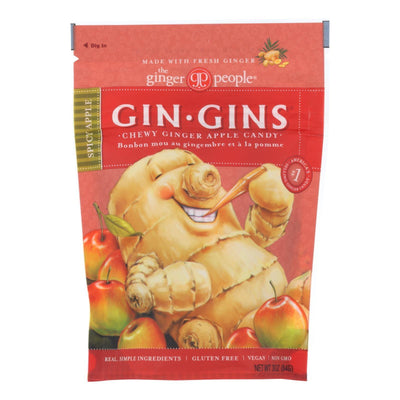 Ginger People Chewy Ginger Candy - Spicy Apple - Case Of 12 - 3 Oz. - Orca Market