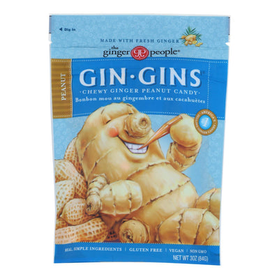 Ginger People Chewy Ginger Candy - Peanut - Case Of 12 - 3 Oz. - Orca Market